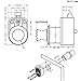 Push Knob Latch Keyless RV Cabinets Lock Drawers Knob Push Button Latch for RV Boat Caravans Replacement,for Thickness of 18-24mm,Hole of 25mm Diameter,Alloy Handle Nickel Plated - 1 pcs