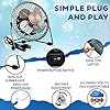 Invero® Mini USB 4-Inch Tilting Desktop Cooling Fan with Metal Shell and Aluminium Blades ideal for Home, Office…