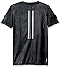 adidas Big Boys' Performance Short Sleeve Tee, Dark Grey/Black, Large/14-16