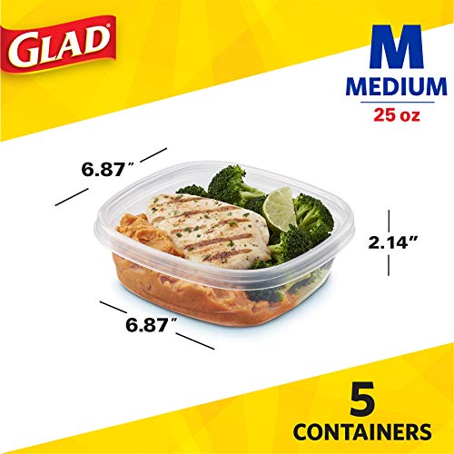 GladWare Entrée Food Storage Containers with Glad Lock Tight Seal BPA