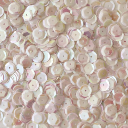 8mm Cup SEQUIN Facet Round PAILLETTES ~ Opaque Pale LILAC PINK Rainbow Iris ~ Loose sequins for embroidery, bridal, applique, arts, crafts, and embellishment. Made in USA.