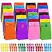Cooraby 60 Pieces Mini Party Paper Bags Birthday Kraft Paper Bags Snack Paper Bag Party Bags with 144 Pieces Stickers for Kids Birthday Party Supplies