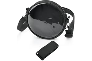 Emiif CD Player Case for 6-inch Models with Transparent Window, Adjustable Shoulder Strap and Waist Band, Multiple Pockets fo