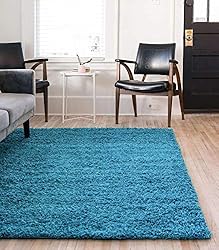 Unique Loom Solid Shag Collection Area Rug