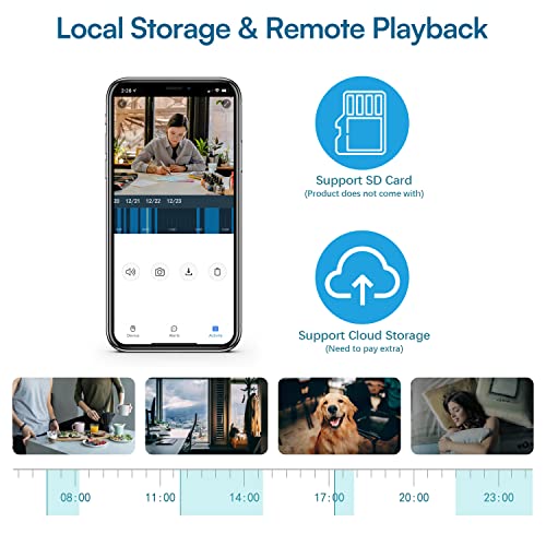 XVIM Wireless Security Camera, 1080P PTZ Home Security Camera, Pan 355