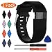 KingAcc Compatible Replacement Bands for Fitbit Charge HR, Soft Silicone Band with Metal Buckle Fitness Wristband Sport Strap Women Men (1-Pack, Black, Small)