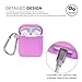 Deke Compatible Apple airpods Wireless Bluetooth Earbuds case. Airpod Buds Cases Full Protective Cover Portable Bud Silicone Skin with Anti-Lost Hooks/Strap. Airbuds Skins Set. Audifonos (Purple)