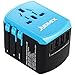 All in One Universal USB Travel Power Adapter with 3 USB Port and Type-C International Wall Charger Worldwide AC Power Plug 8 Pin AC Socket for Multi-Nation Travel UK, EU, AU, Asia Over 200 Countries