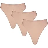 Negative Underwear – Base High Thong – No Show Thongs For Women - 3 Pack