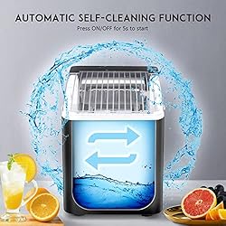 ZAFRO Ice Maker Countertop, Portable Ice Maker with