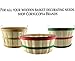 Wooden Half Bushel Baskets (2-Pack); Large Round Wood Farm Market Baskets for Decorating, Gardening, Fall Seasonal Displays (Natural, Tall)