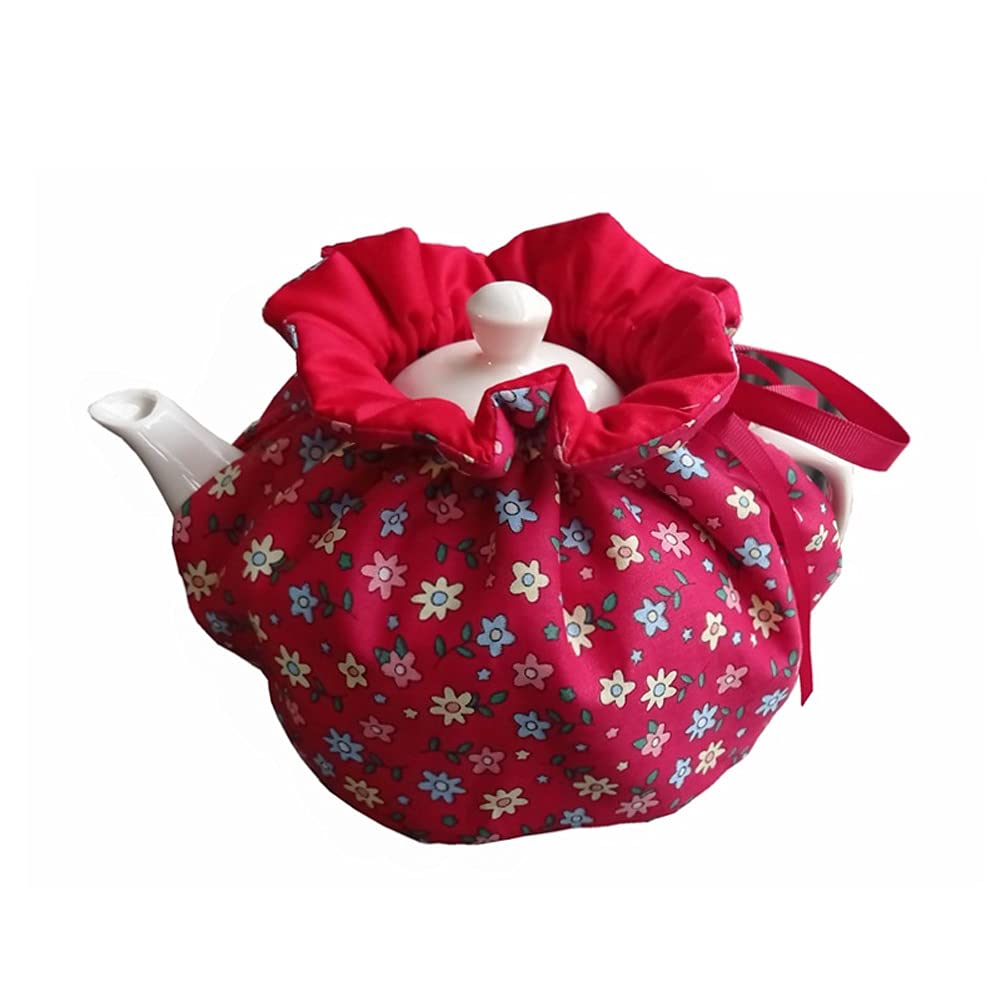 Tea Cozies, Cotton Vintage Floral Teapot Dust Cover Tea Cosy, Kitchen Home Decorative Tea Pots Cozy with Insulation Pad for Housewife, Friend, Mom (Color #18)