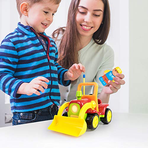 iFixer RC Radio Control Truck Toy for Toddlers Kids, Remote Control Car with Sound, Truck Yellow - Thumbnail 5