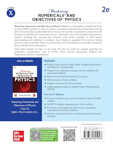 Mastering Numericals and Objectives of Physics for Class X | 2nd Edition | Stalin Malhotra 1