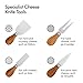 VonShef Oval Slide OBamboo Cheese Board and 4 Piece Knife Set