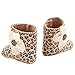 LIVEBOX Baby Premium Soft Sole Bow Anti-Slip Mid Calf Warm Winter Infant Prewalker Toddler Snow Boots (S: 0~6 months, Leopard Flower)
