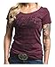 Harley-Davidson Women's Embellished Script Short Sleeve Tee, Plum 5K33-HB74