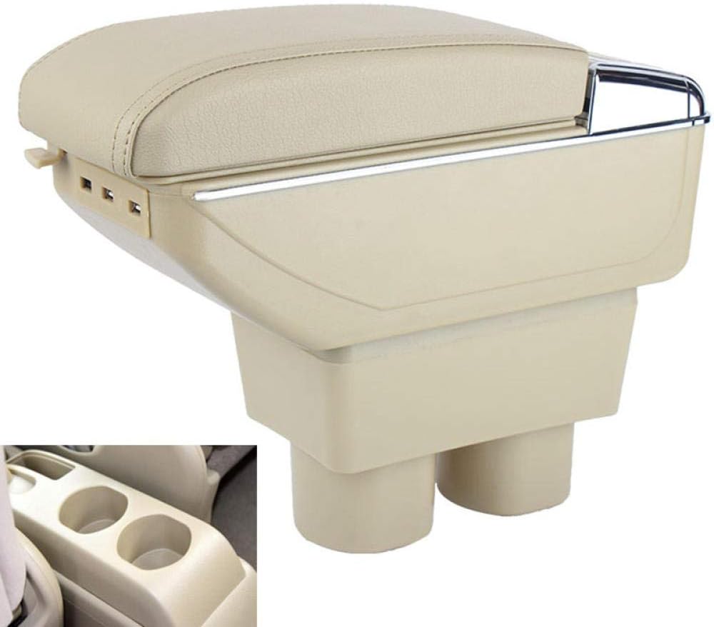 JASAFAJFH for Nissan Versa Tiida Latio 2007-2011, Armrest Center Console Storage Box Swivel Armrest 2008 2009 2010