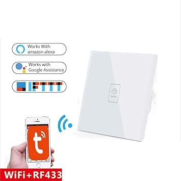 Wifi Inteligente Pared Cambiar 1 Camino Soporte De Rf Amazon