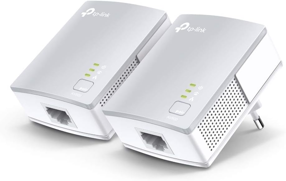 TP-Link TL-PA4010KIT AV500 Powerline Adapter Starter Kit 2 Pack White Renewed