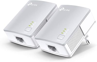 TP-Link TL-PA4010KIT AV500 Powerline Adapter Starter Kit 2 Pack White Renewed