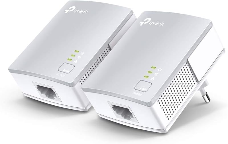 TP-Link TL-PA4010KIT AV500 Powerline Adapter Starter Kit 2 Pack White Renewed