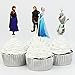 24 Pieces Frozen Cake Cupcake Decorative Cupcake Topper for Kids Birthday Party Themed Party