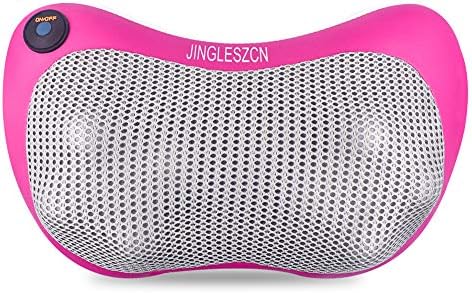 Neck Massage, Shiatsu Snap-On with Heat Massage Pillow for Cervical, Shoulder, Muscle Pain Relieve in Home Office or Car (Rose)
