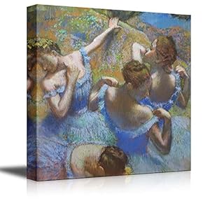 Dancers In Blue by Edgar Degas - Canvas Print
