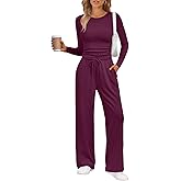 LILLUSORY 2 Piece Lounge Sets for Women Fall Outfits 2026 Two Piece Travel Sweatsuits Business Casual Fashion Clothes