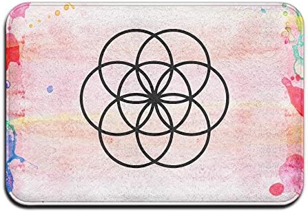 Funny Seed Of Life Geometry Yoga Flower Welcome Mat Doormat