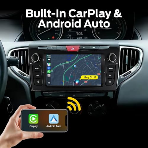 Linux Car Radio for Lancia Ypsilon 2011-2020 with CarPlay Wireless and Android Auto, 2 Seconds Start, Physical Control via Knob, OEM Level Audio, Plug & Play Installation