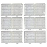 Lontenrea 12 PCS Transparent AA/AAA Battery Storage Case Box Holder