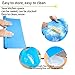 [Thickness Upgrade] Silicone Baking Mat with Measurements, Amytalk Thicken, Heat Resistance, Reusable Non-Stick Pastry Mat Non Slip Rolling Mat Dough Board Dough Kneading Mat, Blue, Easy Clean