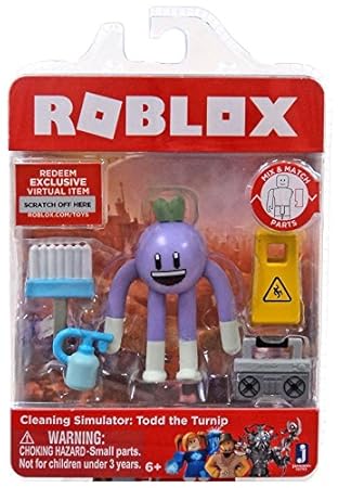 Roblox Cleaning Simulator Todd The Turnip Single Figure Core Pack With Exclusive Virtual Item Code - 