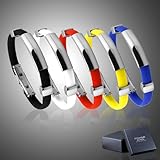 Power Ionics® New Power Ionics Titanium Ionic Magnetic Bracelet Band 2000ion/cm3,Adjustable,Fit for size 6