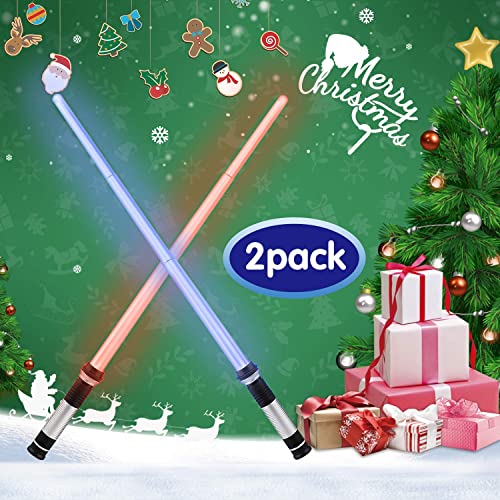 TOY Life Light Up Saber 2 Pack Telescopic Extendable & Collapsable
