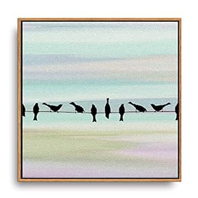 Framed Canvas Wall Art for Living Room, Bedroom Artistic Birds Canvas Prints for Modern Home Decoration Ready to Hang - 16"x16" inches