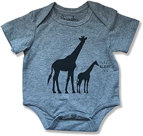 Newborn Baby Safari Animal Print Short Sleeve Onsie Romper Bodysuit