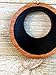 Two-Tone Wood Hoop Earrings from Natural Reclaimed Mahogany and Black Stained Maple