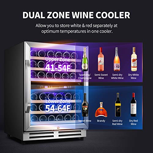 Karcassin 24 inch Wine Cooler Refrigerator Compressor Wine Bottle