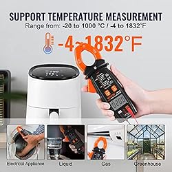 VEVOR Digital Clamp Meter T-RMS, 6000 Counts, 600A