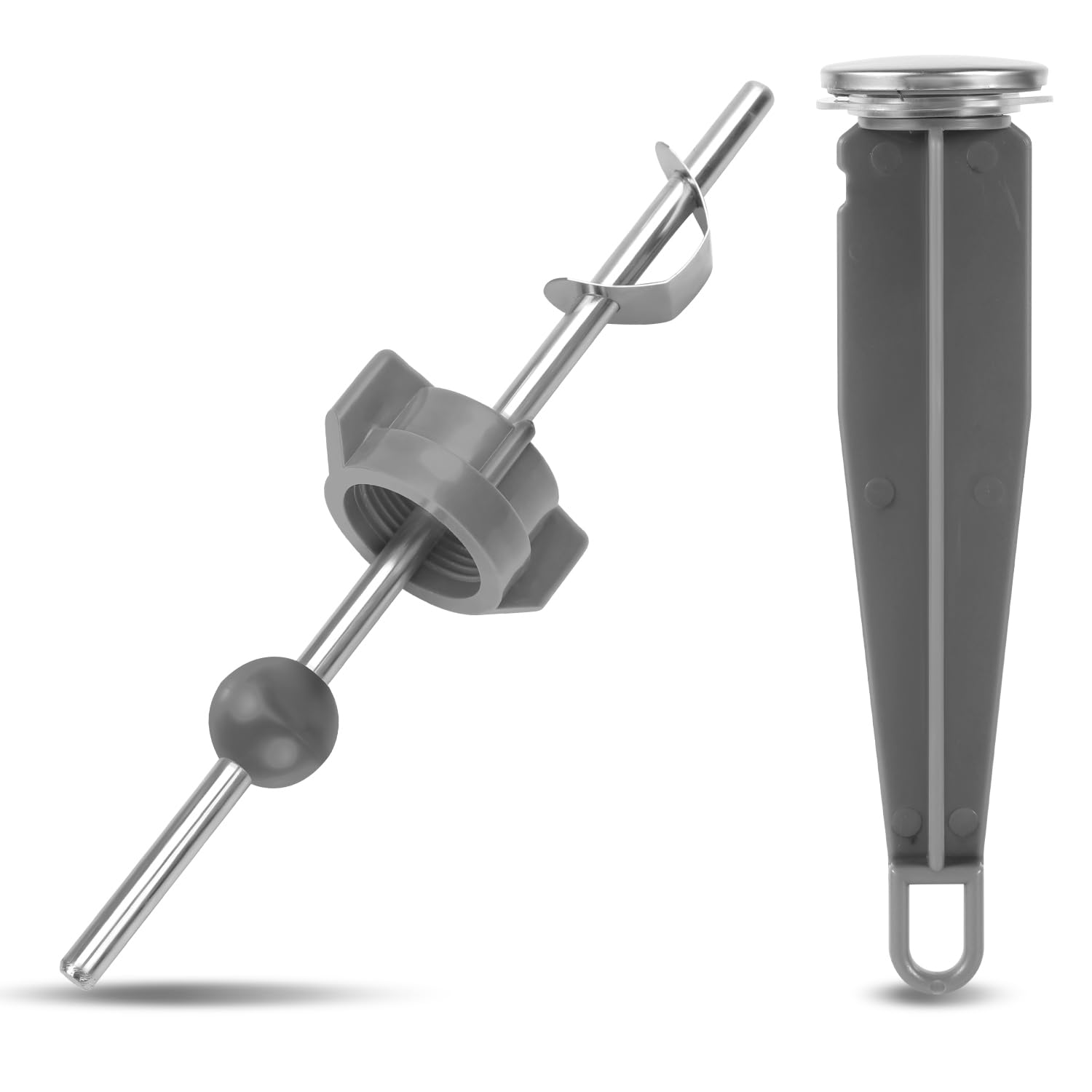 Photo 1 of 2pcs Sink Drain Parts, Lavatory Pop Up Stopper Assembly with Plug Bathroom Sink Drain Repair Kit Pivot Ball Rod Replacement Compatible with Price Pfister & Popular Band(Grey,Grey)