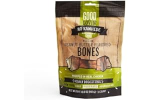Good Lovin' No Rawhide Medium Peanut Butter Flavored Dog Bones 15.8 oz. Count of 5