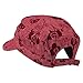 Flower Jeep Style Army Cap - Red OSFM