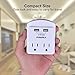 Outlet Extender USB Wall Charger - POWRUI Multi Plug Wall Outlet Splitter with 2-Outlet and 2 USB Ports, Non Surge Protector for Cruise Ship Essentials, White, ETL Listed，2Pack