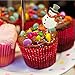 Benavvy 50 Pcs Christmas Cupcake Toppers, Party Cupcake Decorations, 10 Styles Glitter Colorful Ice Cream Muffin Dessert Cake Decoration for Home Party or Christmas Party (50pcs)
