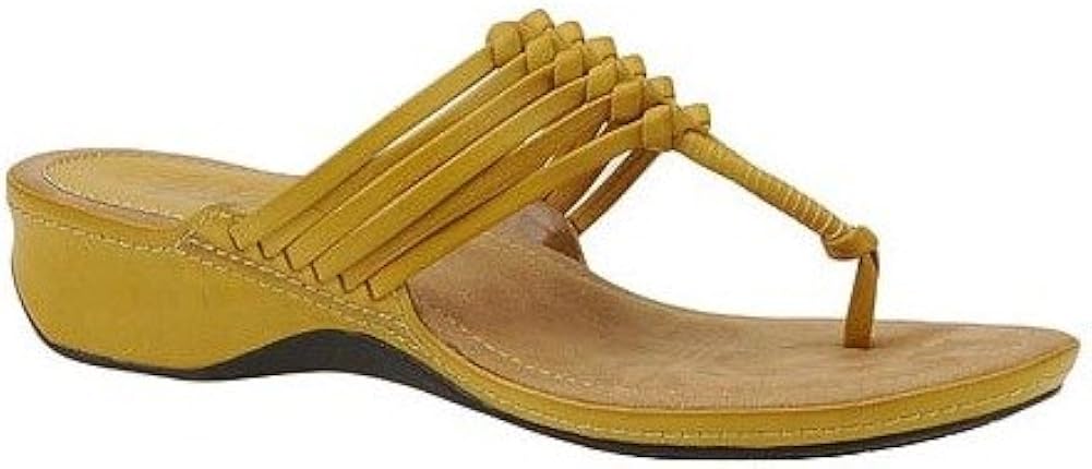 Amazon.com | LifeStride Women's Taco Thong Sandals Old Gold | Sandals
