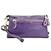 Sanxiner Leather Print Crossbody Purse Wristlet Wallet Clutch Ladies Wrist Bag (Purple)