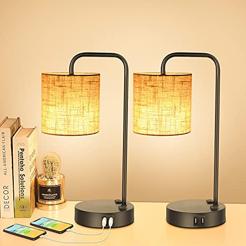 Nightstand Lamps for Bedrooms Set of 2, FUJIWAY 3 Way Dimmable Touch